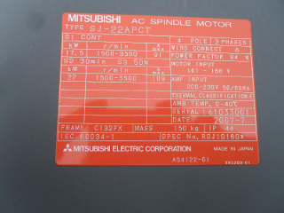 Mitsubishi SJ-22APTC-Plaque-Signaletique-Moteur-01